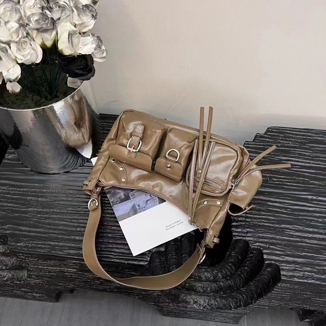 Women's Motorcycle Multi-pocket Shoulder Bag