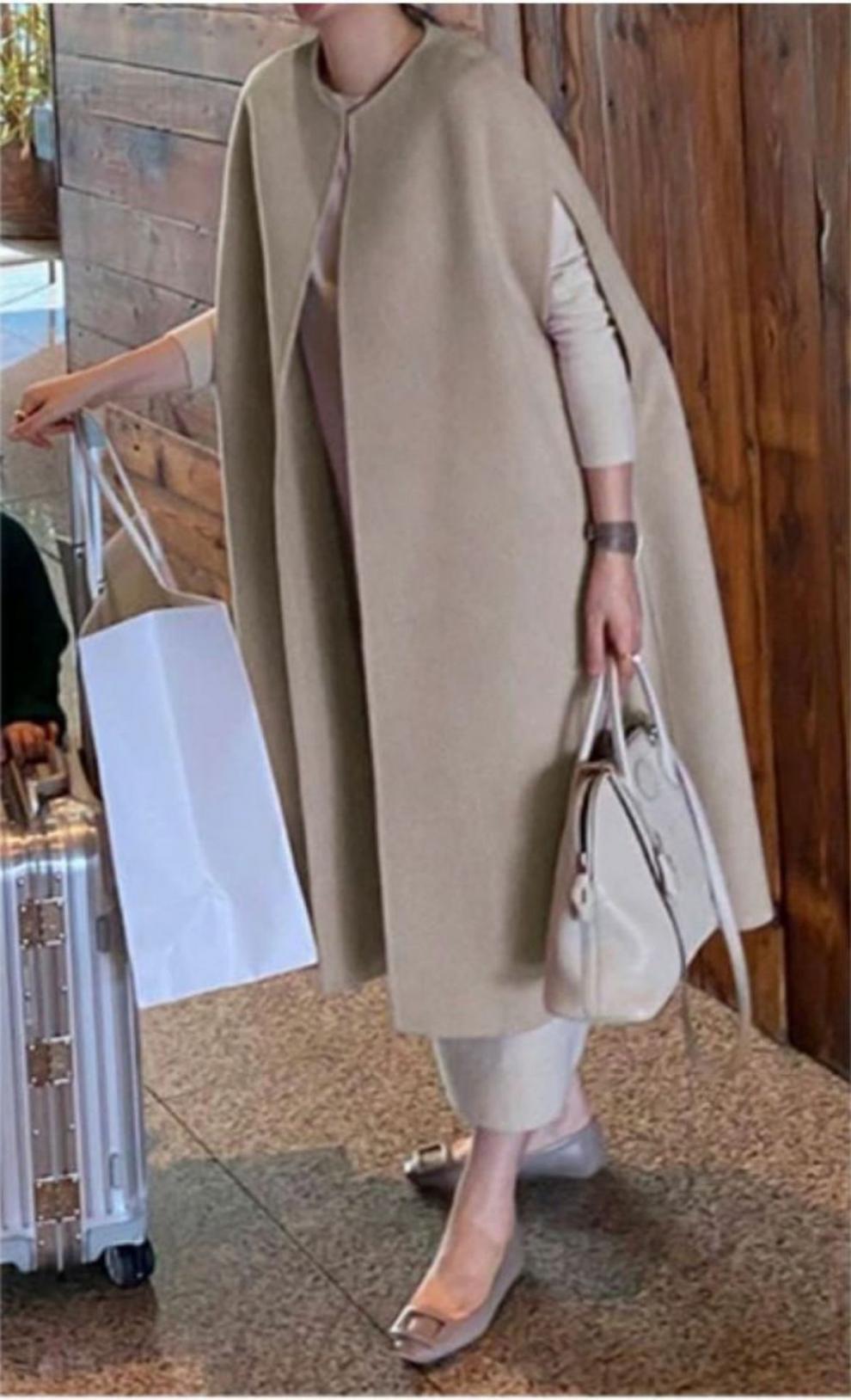 Women's Loose Wool Mid-length Vest Coat