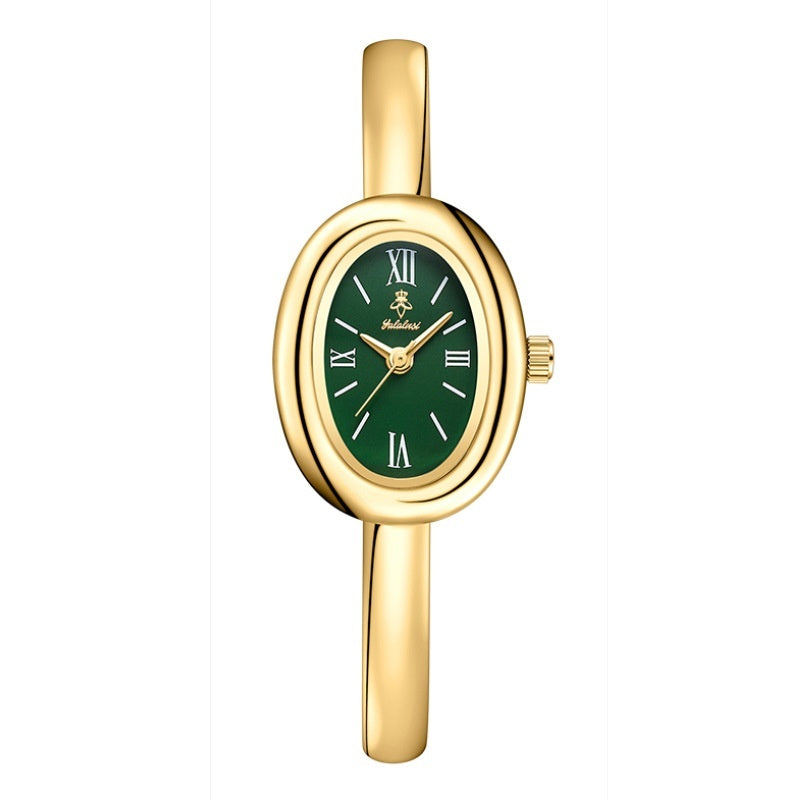 Dame multifunktionelt ovalt retro quartz-ur