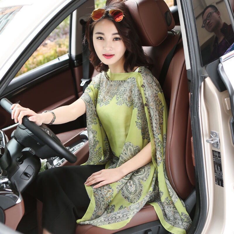 Fashionable Women's Multifunctional Printed Chiffon Shawl