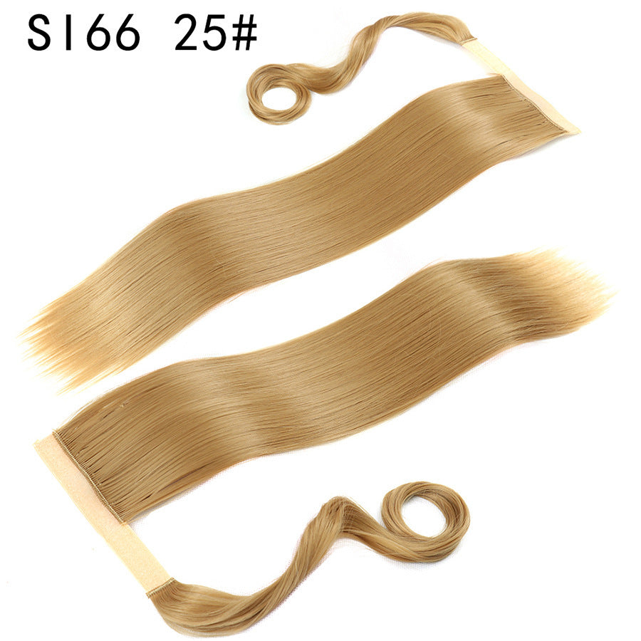Long Straight Synthetic Wig With Headband For Womens Ponytail