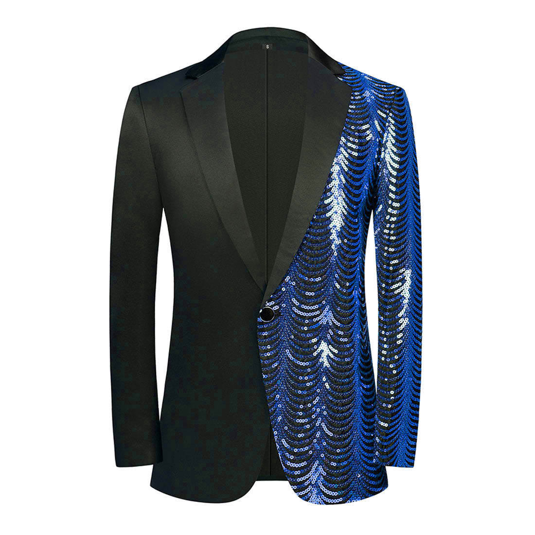 Men's Wavy Sequin Shiny Casual Suit Jacket