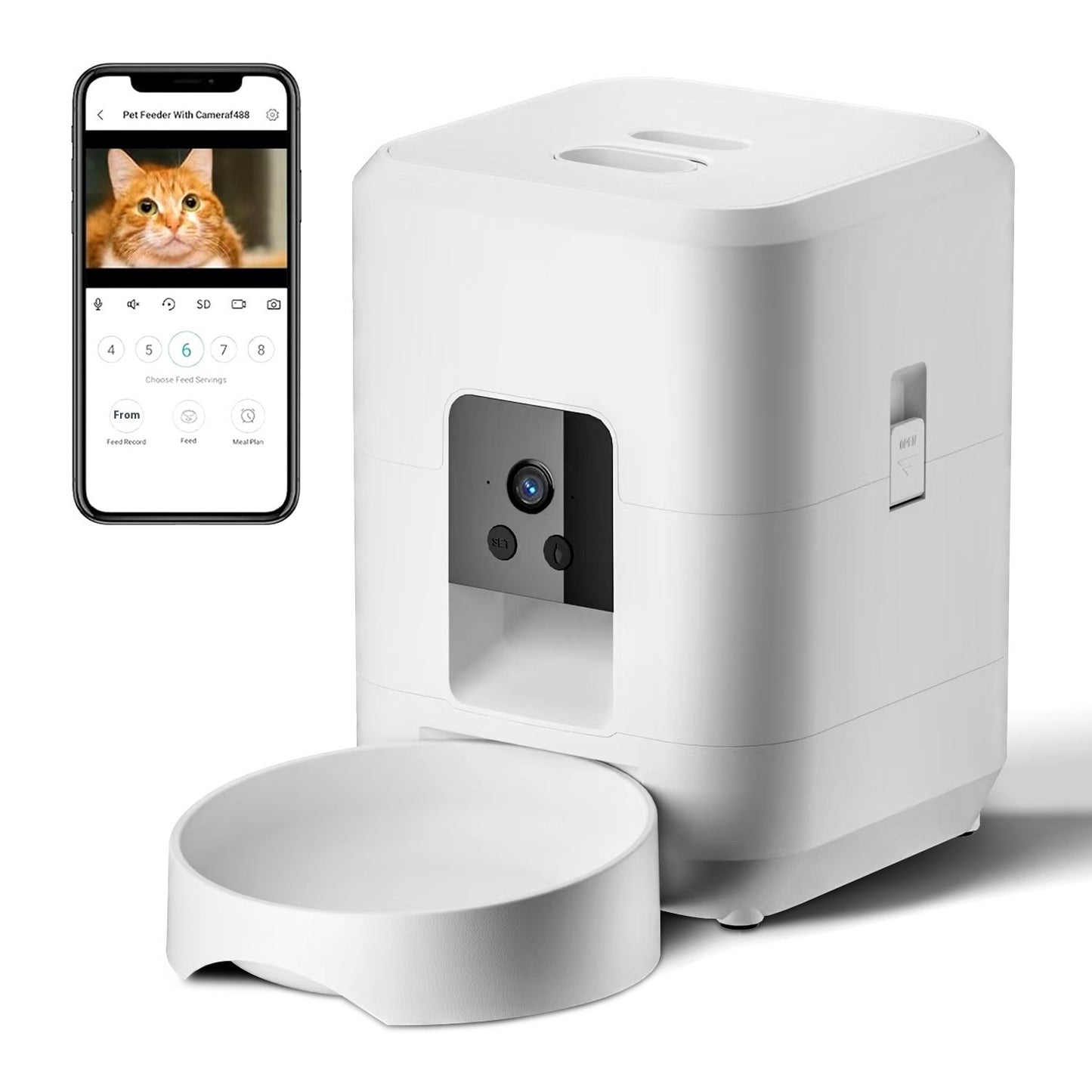 Pet Intelligent Timing Quantitative Remote Automatic Pet Feeder