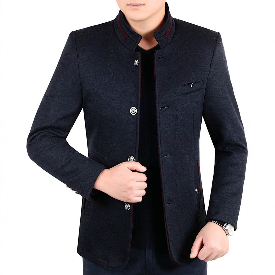 New AutumnWinter Men's Business-Style Fashion Wool Jacket