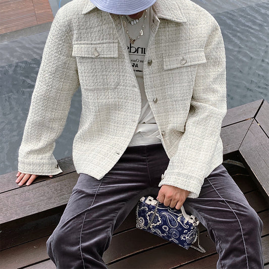 Men's Casual Loose Street Lapel Long Sleeve Jacket