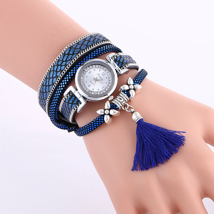 Ladies Hand Flower Tassel Popular Quartz Watch