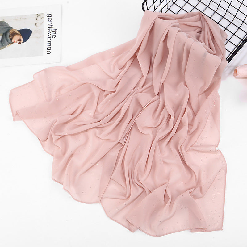 Paljetteret Perle Chiffon Turban