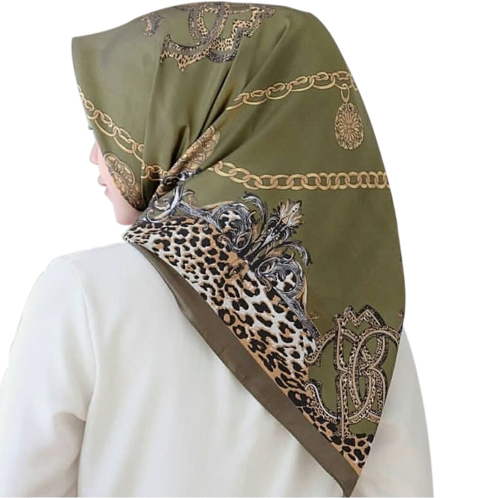 Explosive Leopard Printed Large Square Scarf
