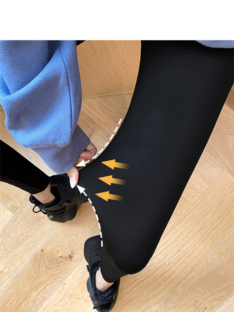 High-waisted Abdomen Stretch Tight-fitting Plus Velvet Thick Yoga Pants