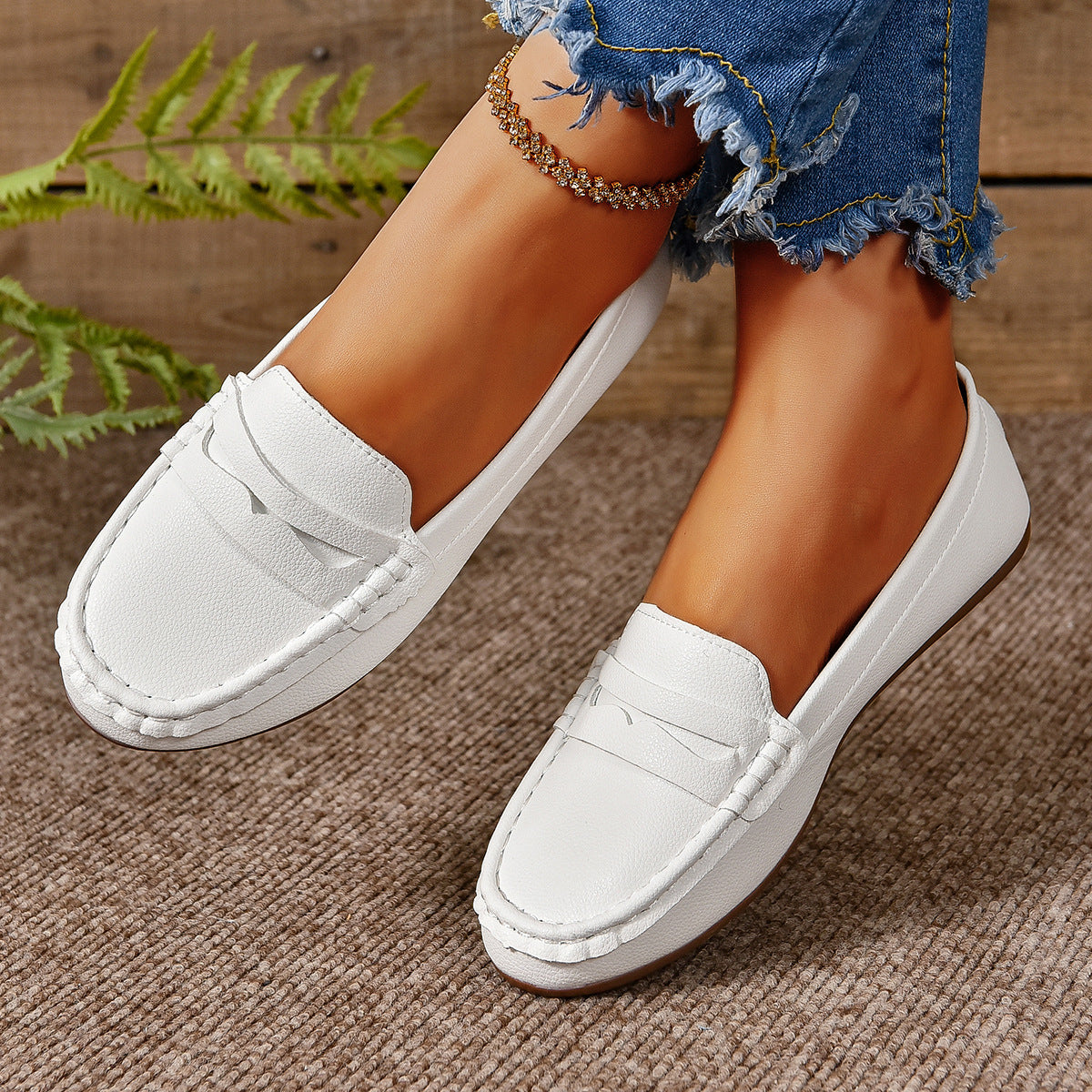Cross-border Flat Gommino Women's Spring And Summer Soft Bottom
