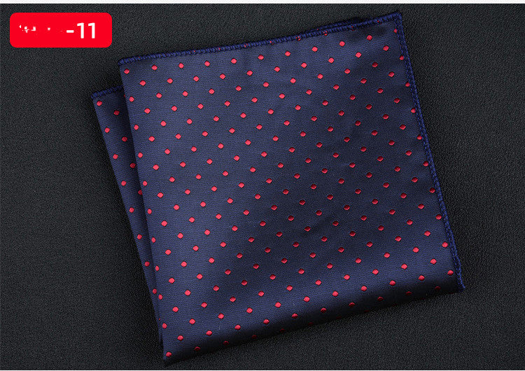 Men's Textured Retro Embroidery Jacquard Square Scarf