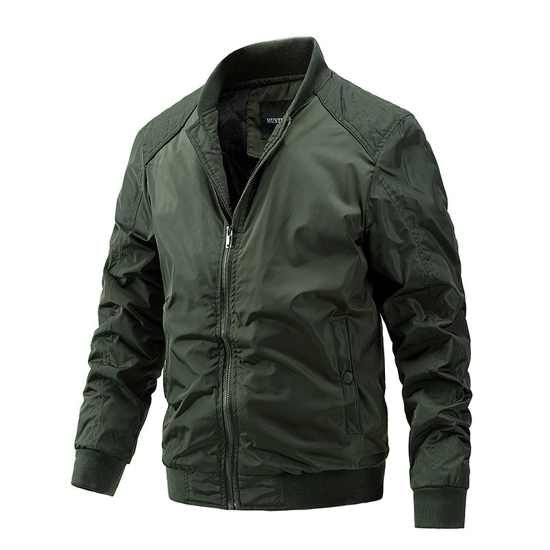 Collar Thin Cotton Slim Korean Fashion Men's Coat
