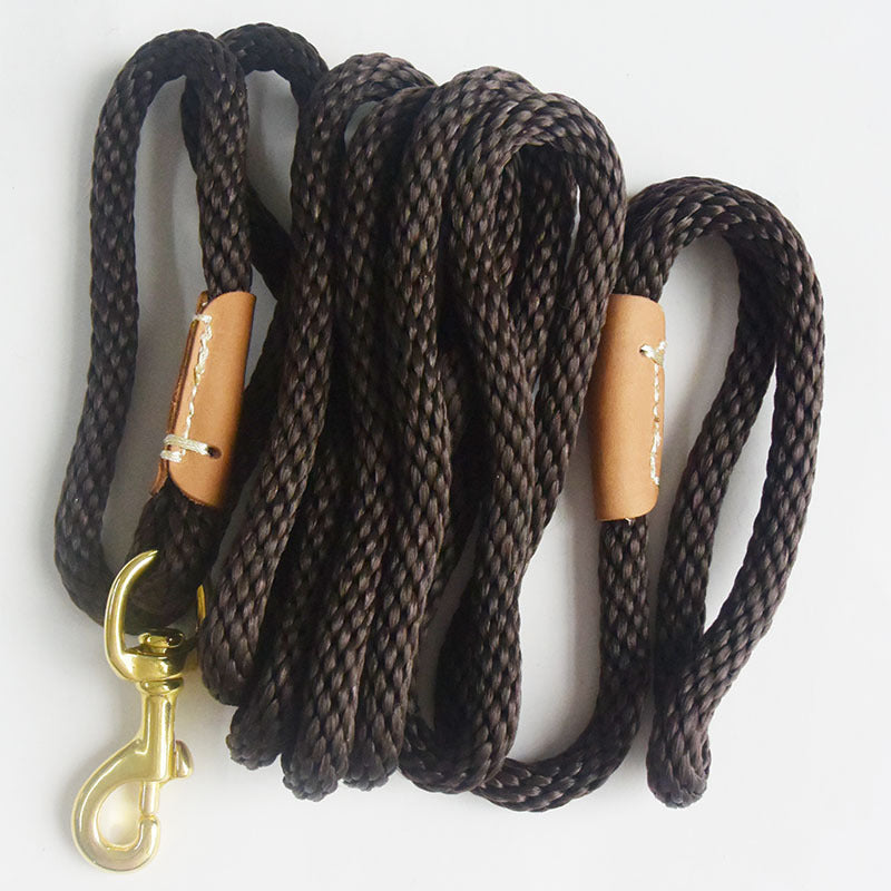 Pet leather nylon traction rope