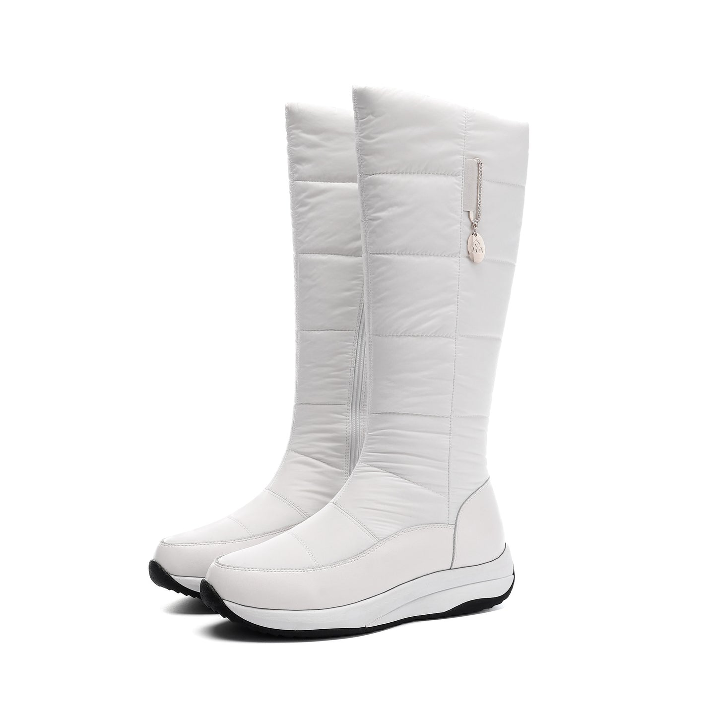 Fashion warm high top snow boots leather