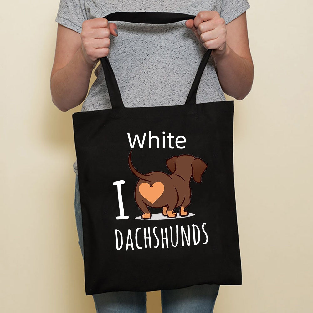Sausage Cute Pet Dog Printed Canvas Bag