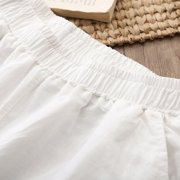 Spring And Summer Cotton Linen Women's Literary  Casual Pants