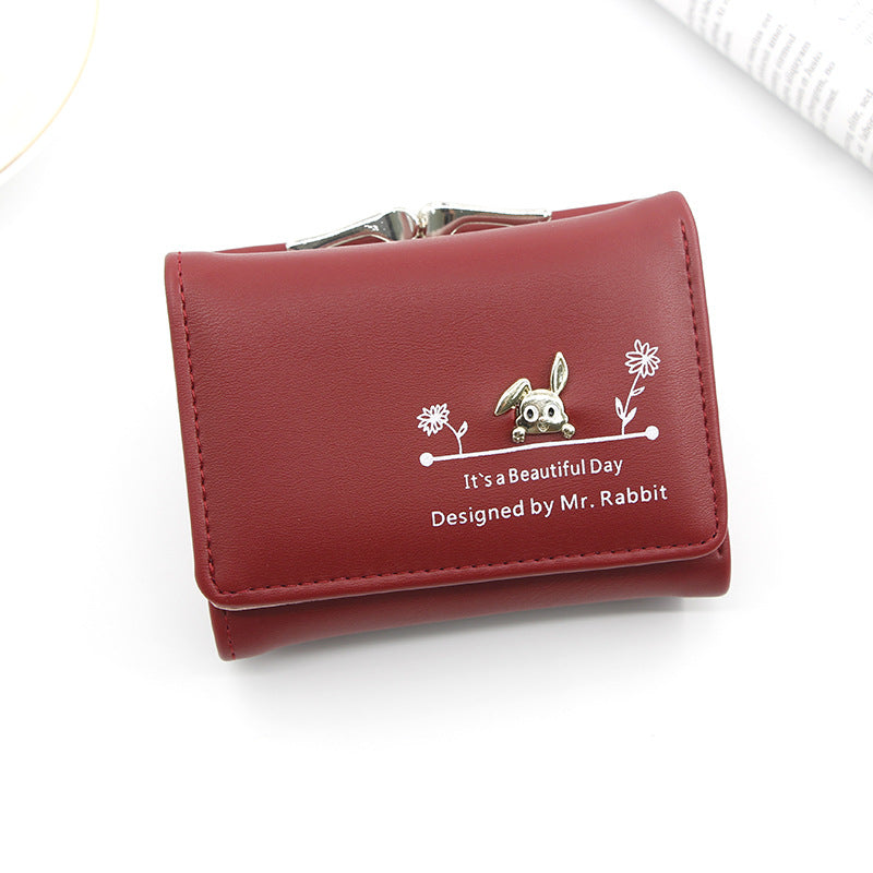 Korean Women's Leather Wallet Large Cash Photo Bits
