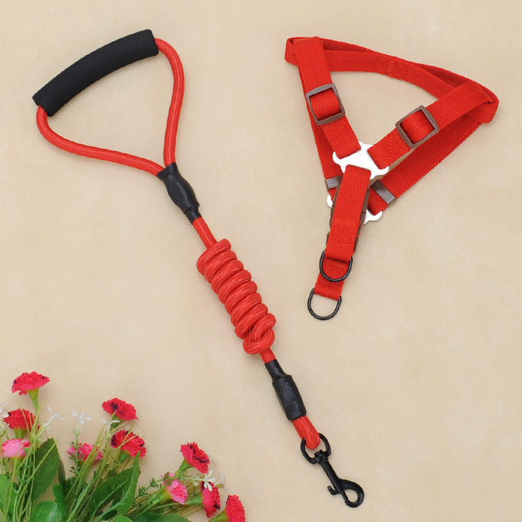 Pet supplies foam handle chest strap traction rope set