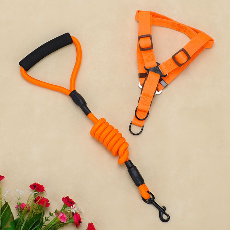 Pet supplies foam handle chest strap traction rope set