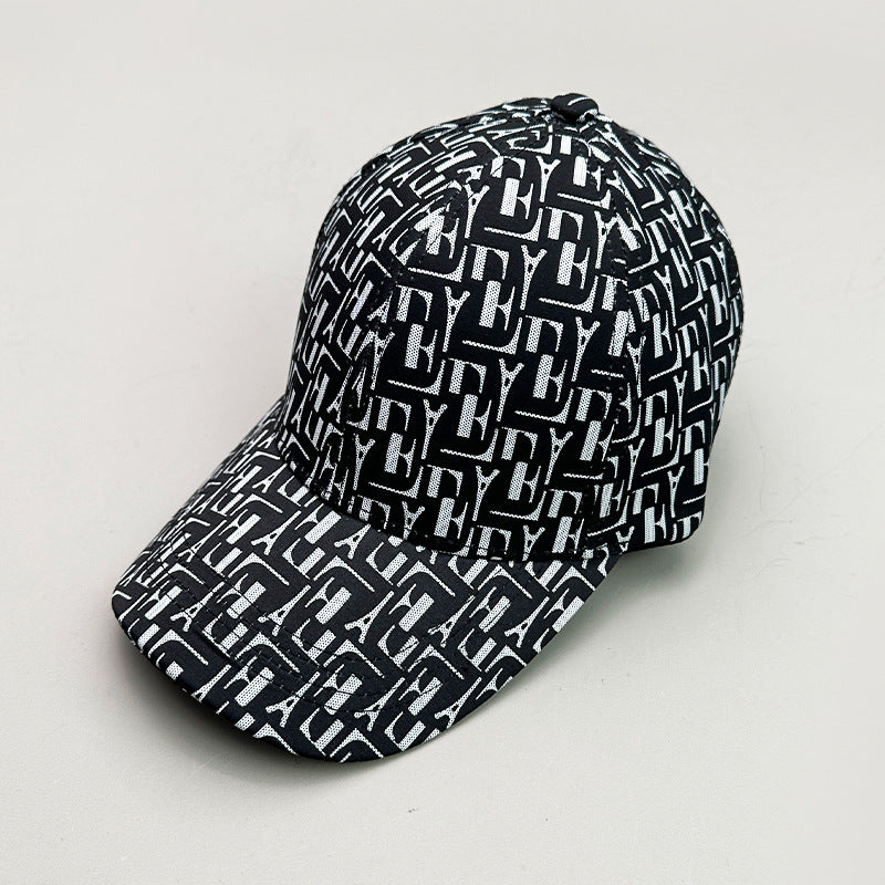 Sun-proof Houndstooth Letter Baseball Cap Men's And Women's Outdoor Breathable