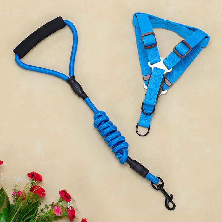 Pet supplies foam handle chest strap traction rope set