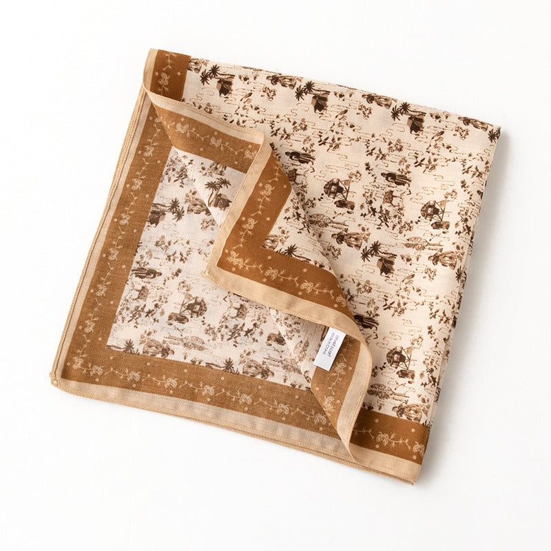 Printed 65cm Kerchief Scarf Shawl