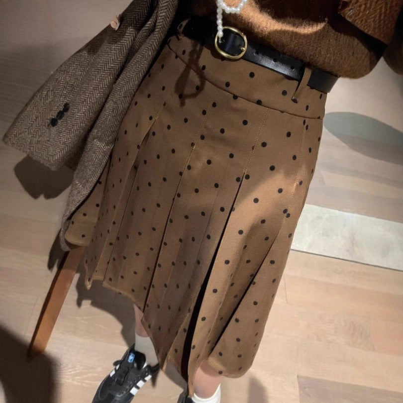 Early Autumn New Stylish Gray A-line Midi Skirt