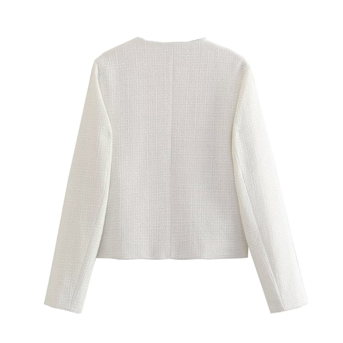 Solid Color Texture Casual Classic Style Jacket Women