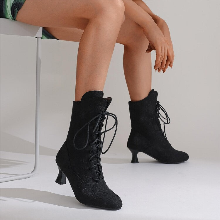 Autumn And Winter Kitten Heels With Pointed Fashion Boots