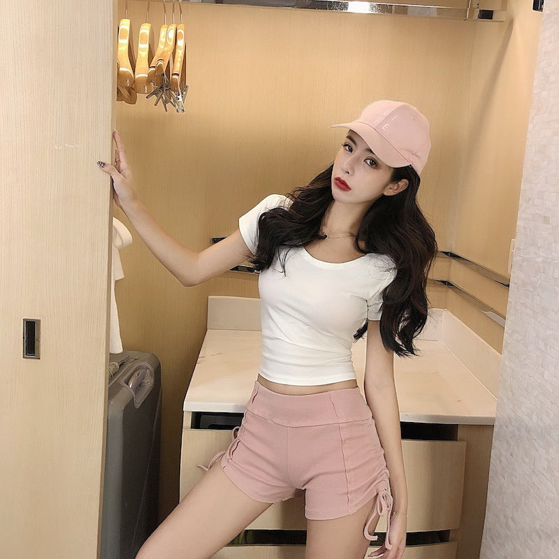 line high waist hot pants