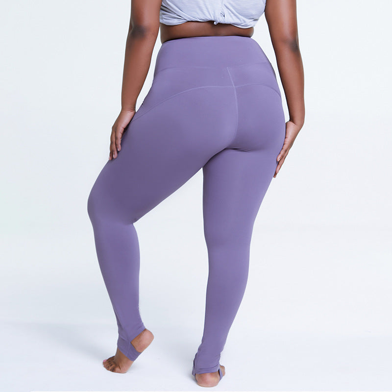 New Large Size Yoga Pants Skin-friendly Nude Fitness Pants
