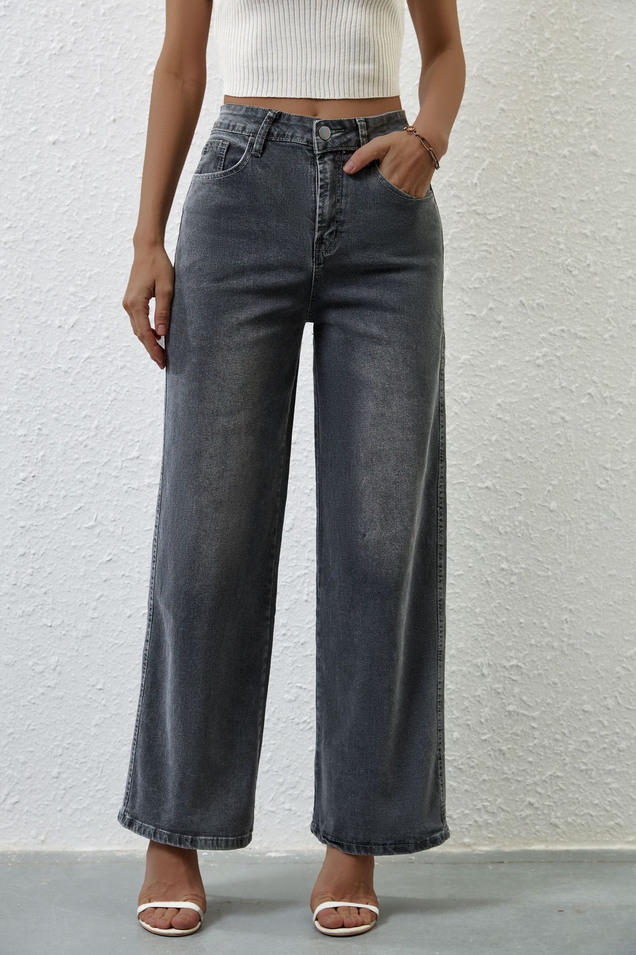 Women's Fashion Casual Stretch Straight High Waist Jeans