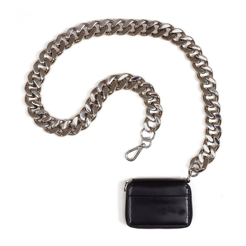 Thick Chain One-shoulder Messenger Coin Leather Mini Wallet
