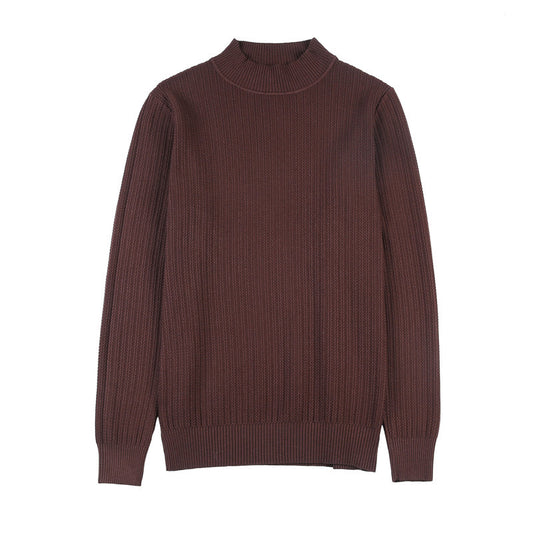 Fashion Collar Solid Color Sweater Sweater