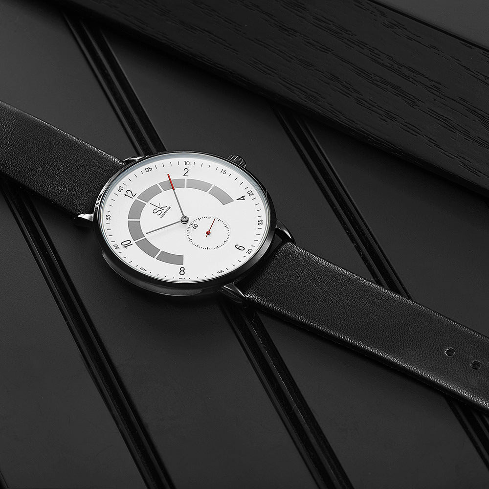 Leather men's fashion sports watch