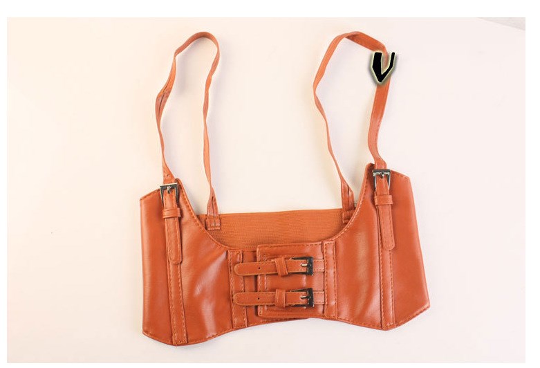 Women's sling, extra-wide belt, waistcoat style elastic elastic strap waist seal