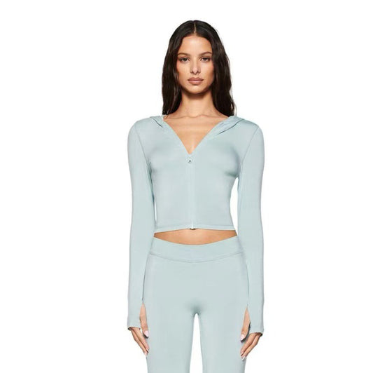 Color-blocking Yoga Anti-shock Fitness Wear Tight Casual Sportswear Set