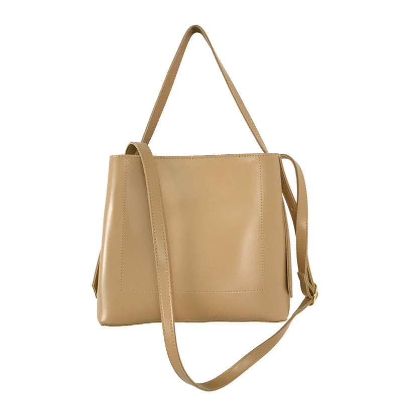 PU Leather Large Capacity Single Shoulder Slant Span Square Bag