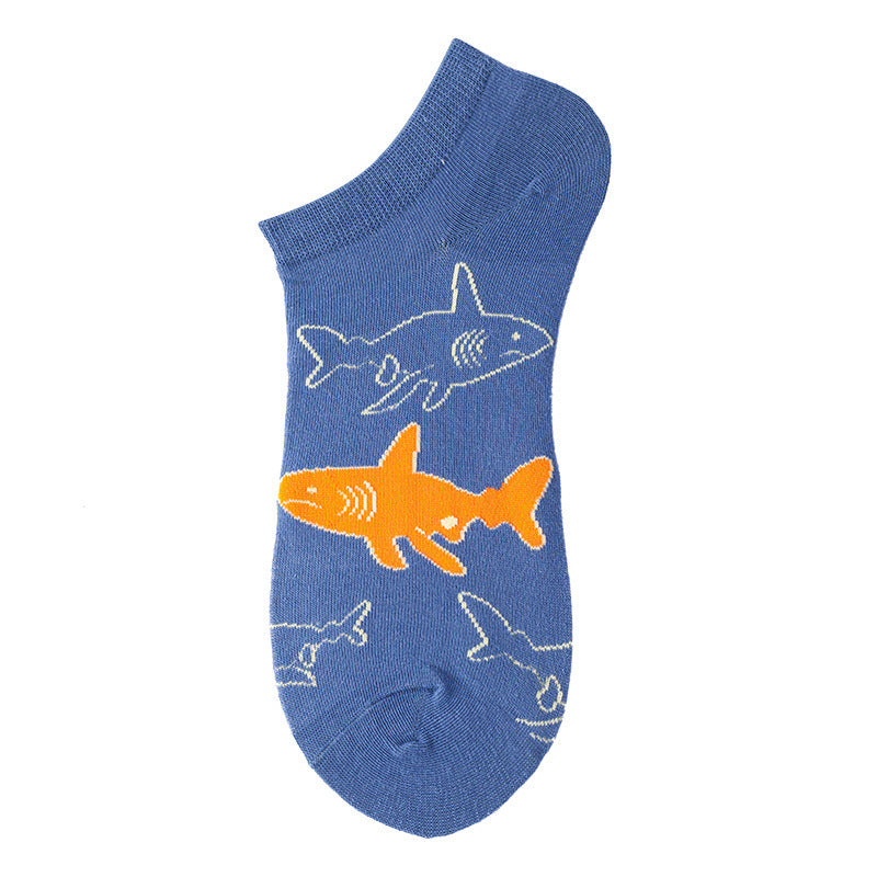 Women's Shallow Mouth Oil Painting Avocado Socks