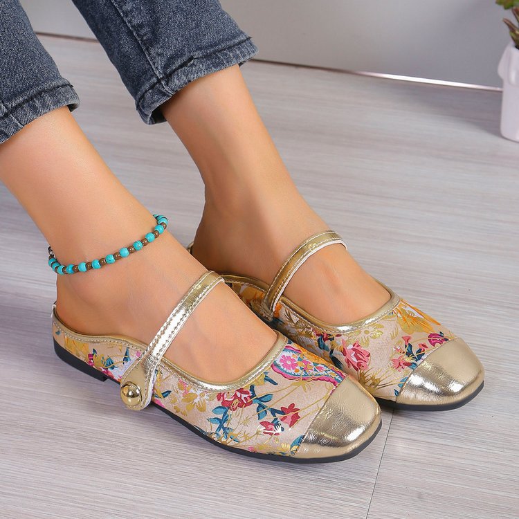 Womens Stylish Floral Slide Sandals For Summer
