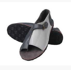 Toe colorblock flat sandals