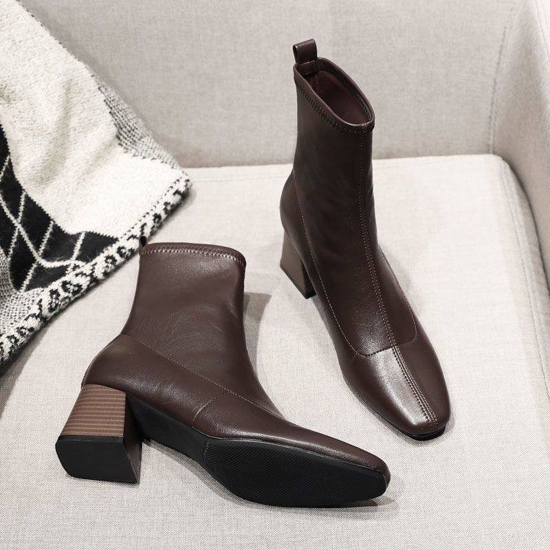 Stylish Minimalist Retro Design Womens Boots
