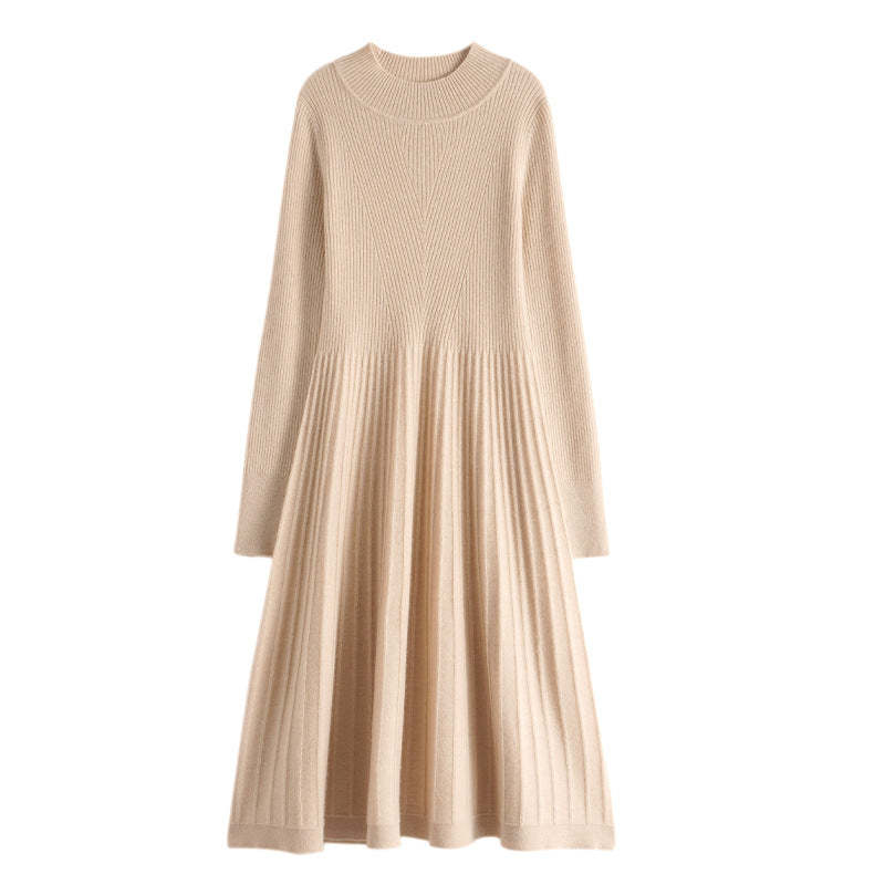 Mid-length Solid-color Slim-fit Base Skirt