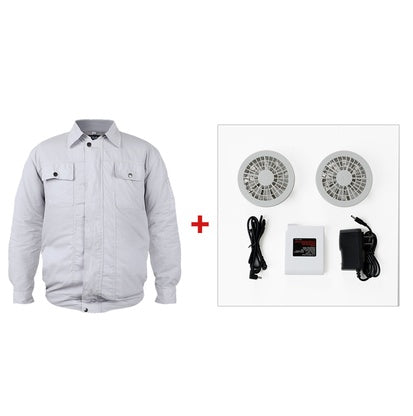 Summer refrigeration air conditioning service cooling fan clothes charging welder outdoor high temperature heatstroke site work clothes men and women
