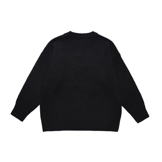 Autumn And Winter Embroidered Letter Crew Neck Sweater Fashion Brand Men's Clothing