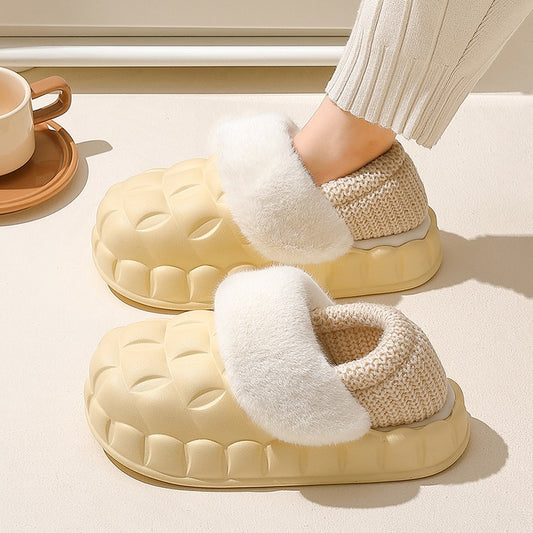 Removable And Washable Cotton Slippers Women's Autumn And Winter Bag Heel