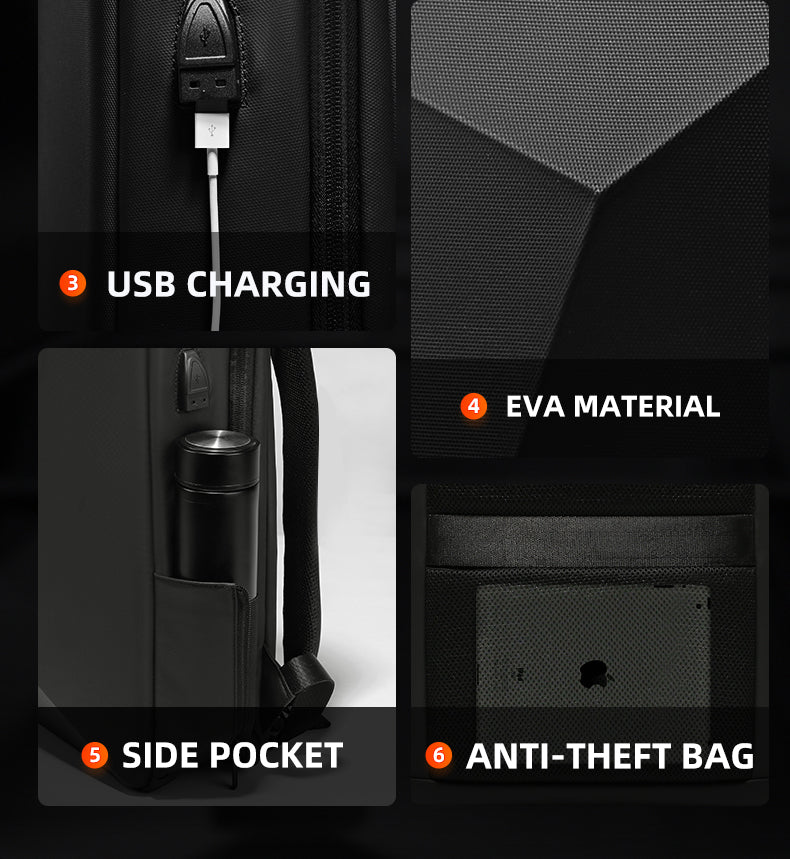 Men's password lock backpack