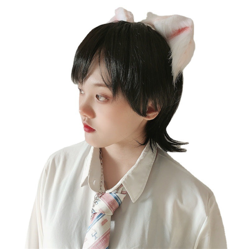 Men's And Women's Wolf Tail Chemical Fiber Wig