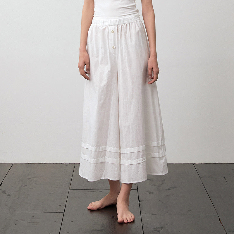 Casual Solid Color Niche Design Straight-leg Pants