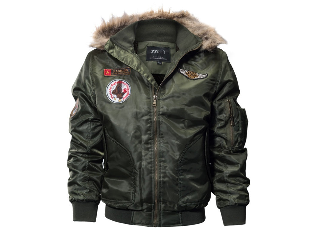 Plus Velvet Thick Winter Coat Coat Military Wear Tide Coat 3D